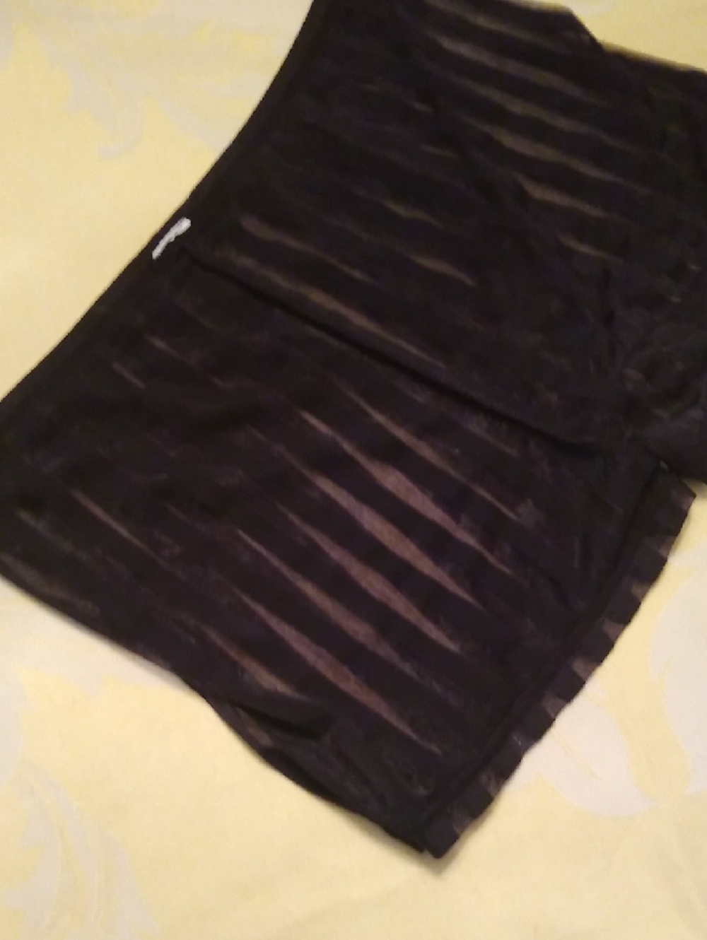 Men's Sheer Stripe Boxer Briefs - Black - Picture 7 of 9